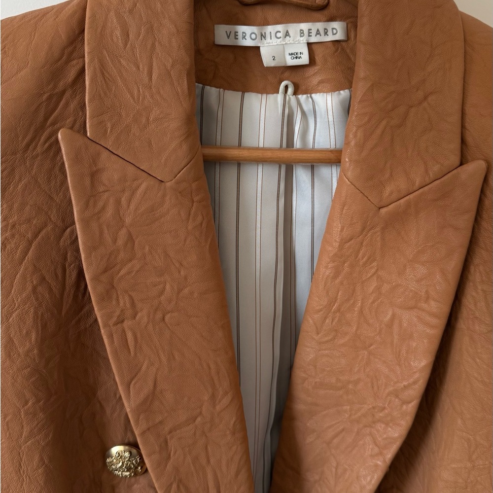 Double-Breasted Tan Jacket - image 7